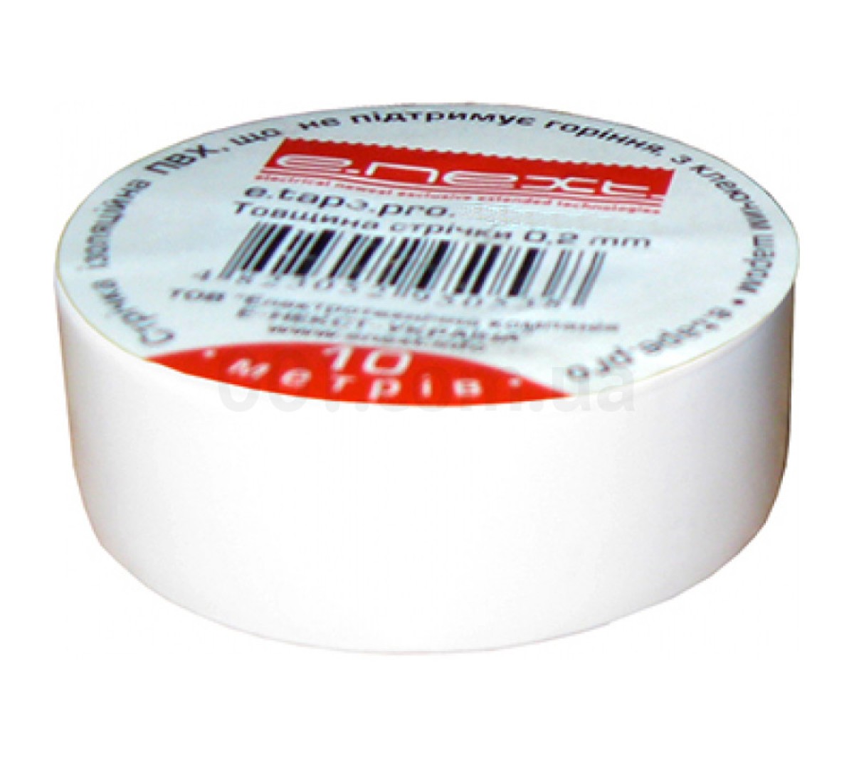Изолента 0,2×19 мм белая (20 м) e.tape.pro.20.white, E.NEXT 98_87.jpg