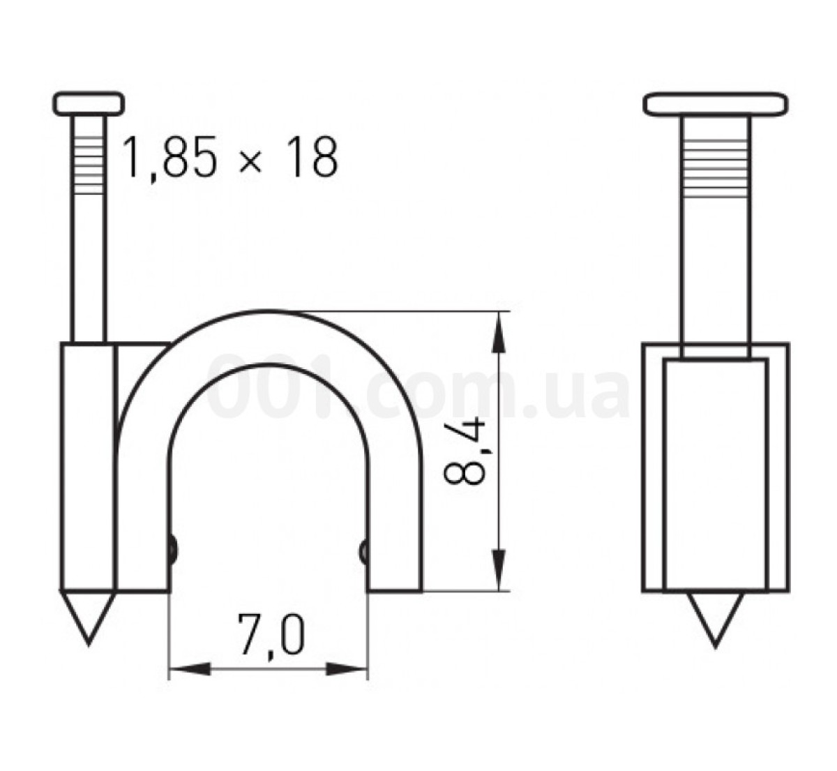 Скоба кабельна 7 мм кругла (упаковка 100 шт.) e.ccc.stand.7, E.NEXT 98_90.jpg - фото 2