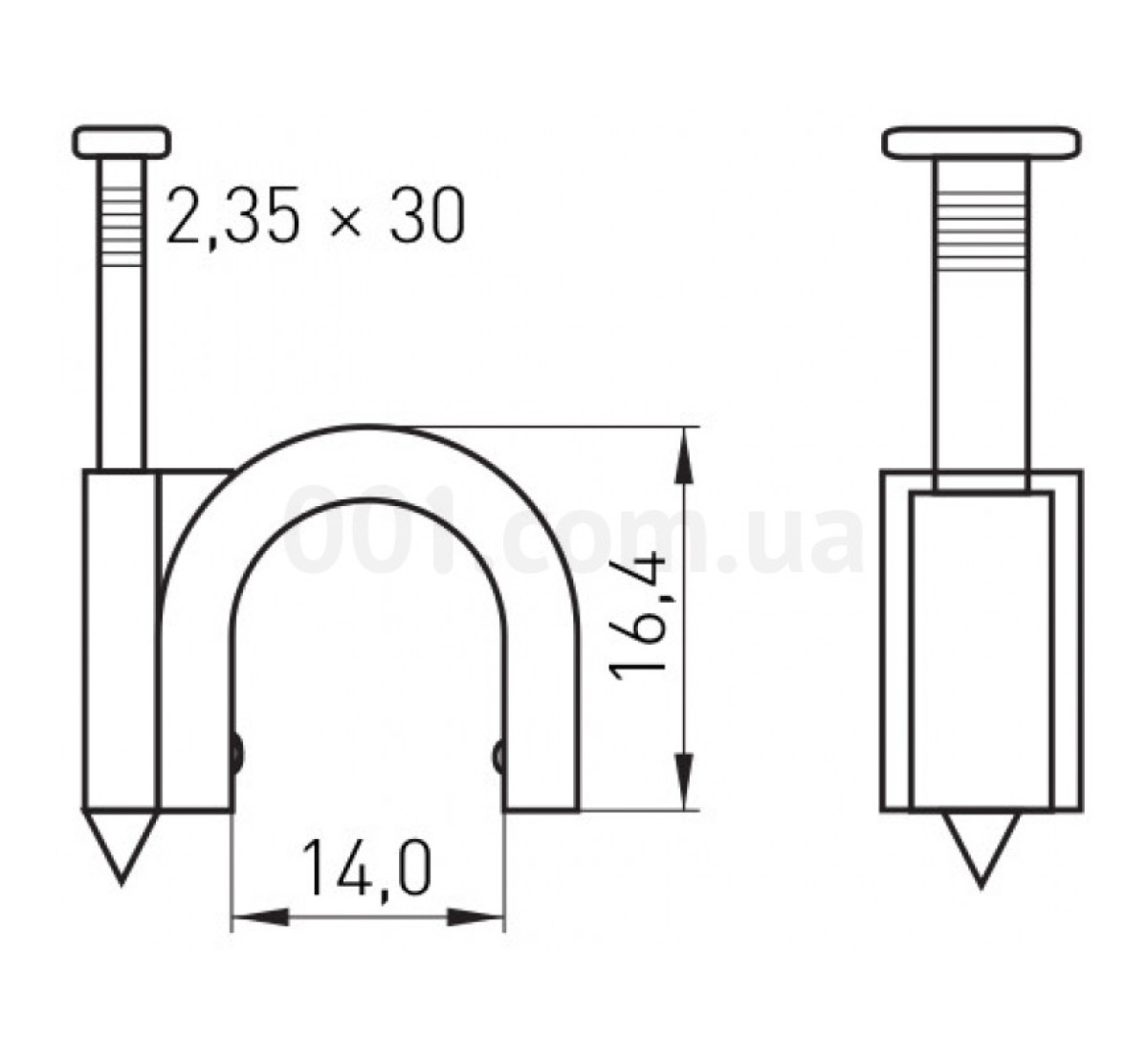 Скоба кабельная 14 мм круглая (упаковка 100 шт.) e.ccc.stand.14, E.NEXT 98_90.jpg - фото 2