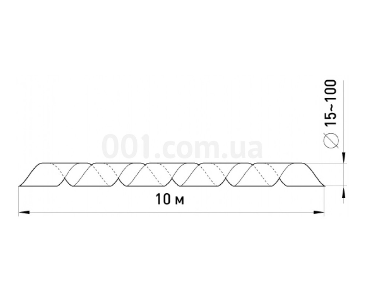 Спиральная обвязка для провода ∅15-100 мм e.spiral.stand.19 (10 м), E.NEXT 98_78.jpg - фото 2