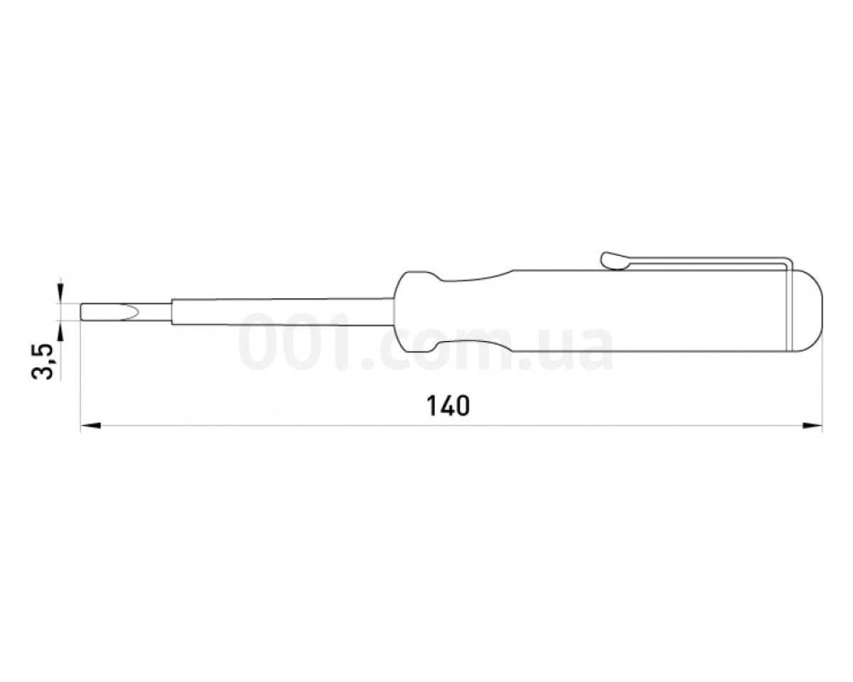 Індикатор-викрутка AC100-500В прямий шліц (3,5 мм) e.tool.test02, E.NEXT 98_78.jpg - фото 2
