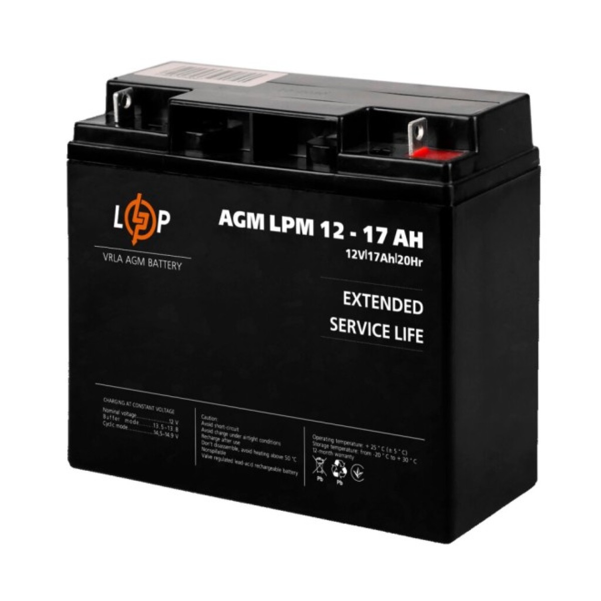 Акумулятор AGM LogicPower LPM 12V - 17 Ah 98_98.jpg - фото 2