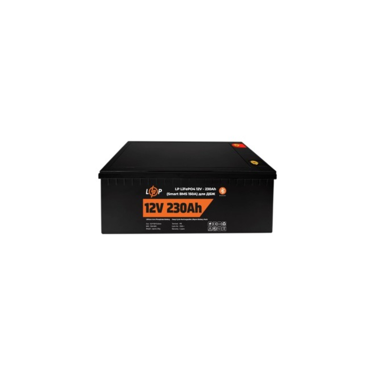 Акумулятор LP LiFePO4 для ДБЖ 12V (12,8V) - 230 Ah (2944Wh) (Smart BMS 150А) с BT пластик 98_98.jpg - фото 3