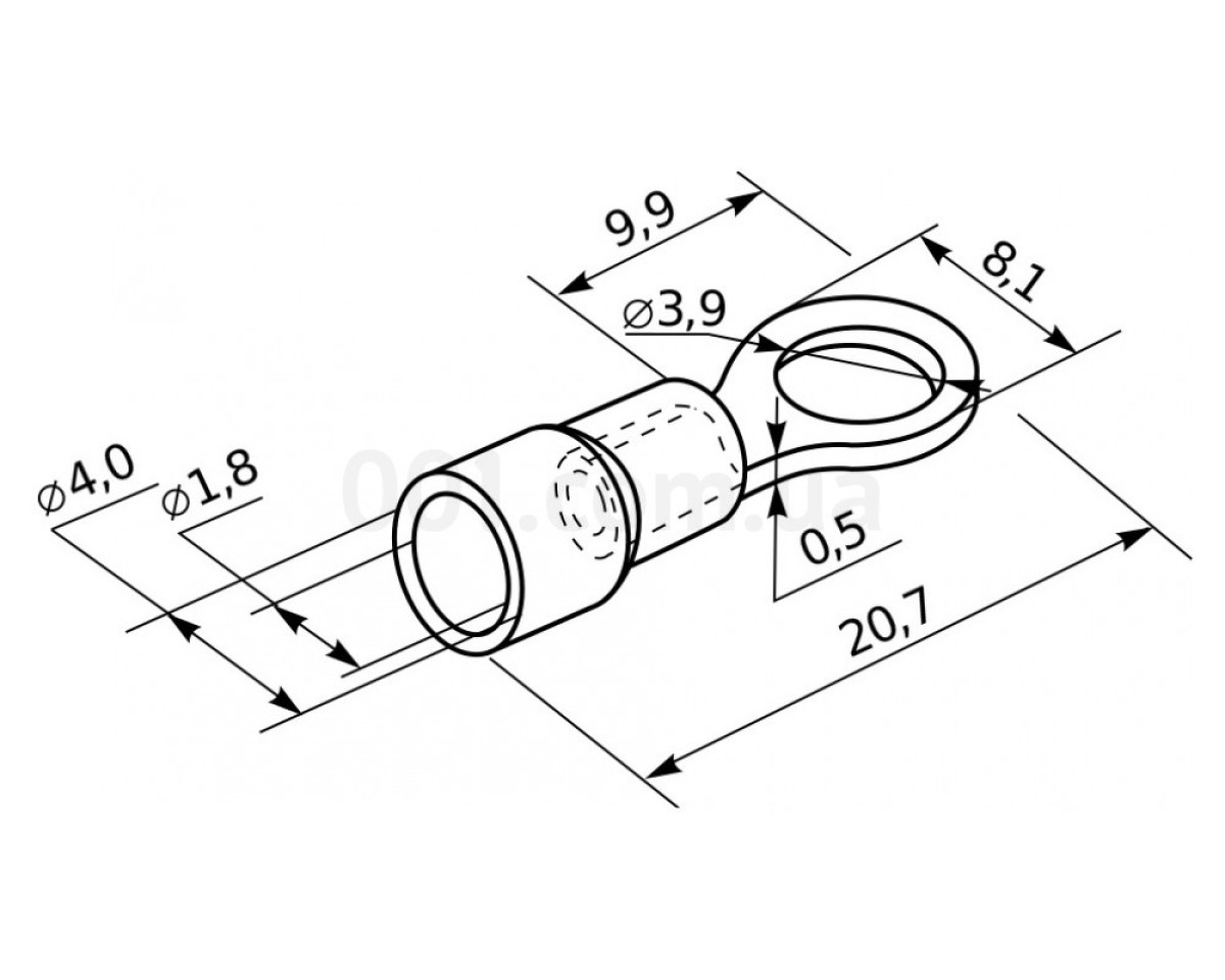 Наконечник RV 1.25-4 под винт в изоляции (упаковка 100 шт.), АСКО-УКРЕМ 98_78.jpg - фото 2