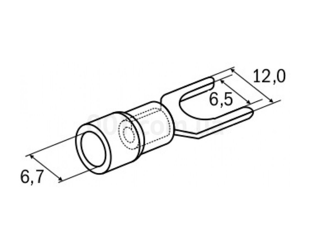 Накінечник НВИ 5,5-6 вилка 4,0-6,0 мм² (упаковка 20 шт.), IEK 98_78.jpg - фото 2