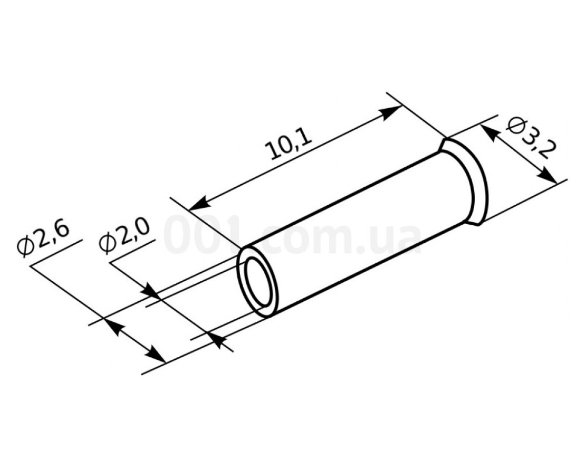 Гільза EN2510 мідна без ізоляції (упаковка 100 шт.), АСКО-УКРЕМ 98_78.jpg - фото 2
