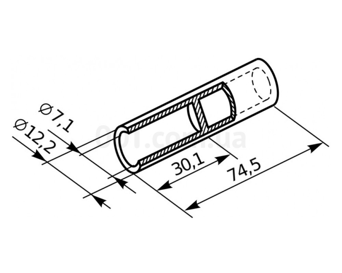 Гільза GL-25 алюмінієва кабельна з'єднувальна, АСКО-УКРЕМ 98_78.jpg - фото 2