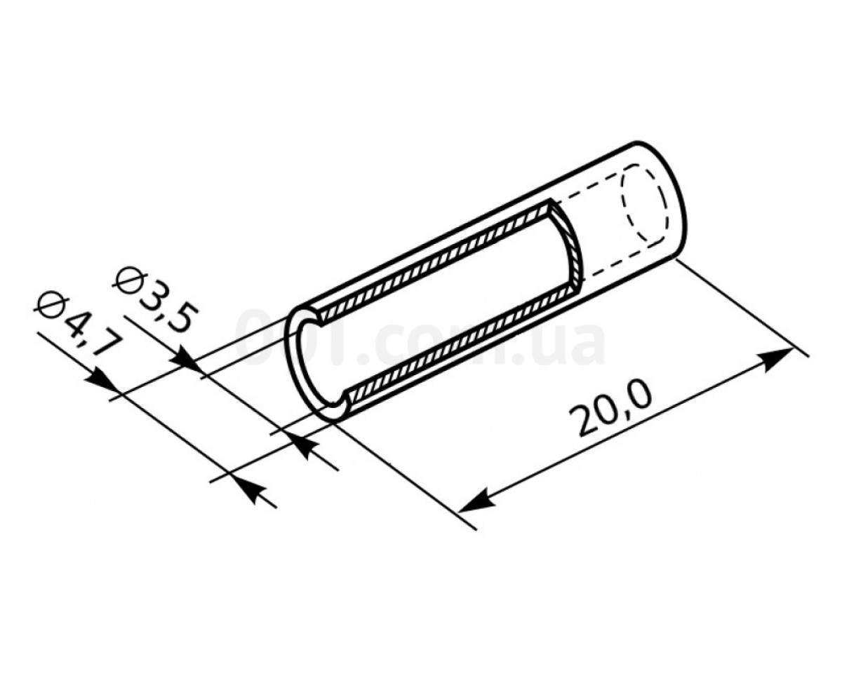 Гільза GT-4 мідна луджена кабельна з'єднувальна, АСКО-УКРЕМ 98_78.jpg - фото 2