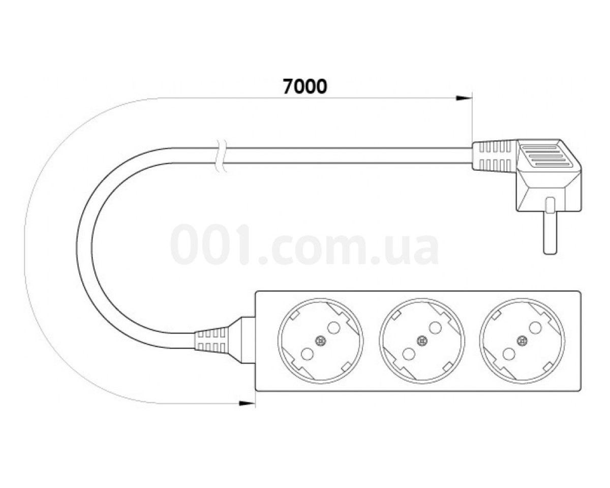 Удлинитель на 3 гнезда 7 м с заземлением и защитными шторками e.es.3.7.z.b, E.NEXT 98_78.jpg - фото 2