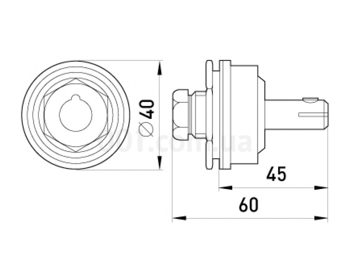 Штекер силовой однополюсный стационарный для сварочных аппаратов Imax=315A сечение кабеля 50-95мм², TAREL (Польша) 98_78.jpg - фото 2