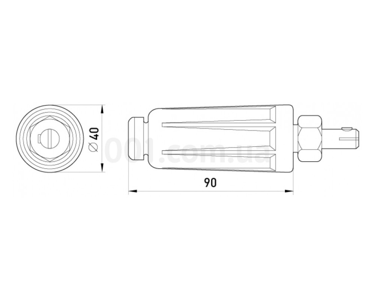 Штекер силовой однополюсный переносной для сварочных аппаратов Imax=315A сечение кабеля 50-95мм², TAREL (Польша) 98_78.jpg - фото 2
