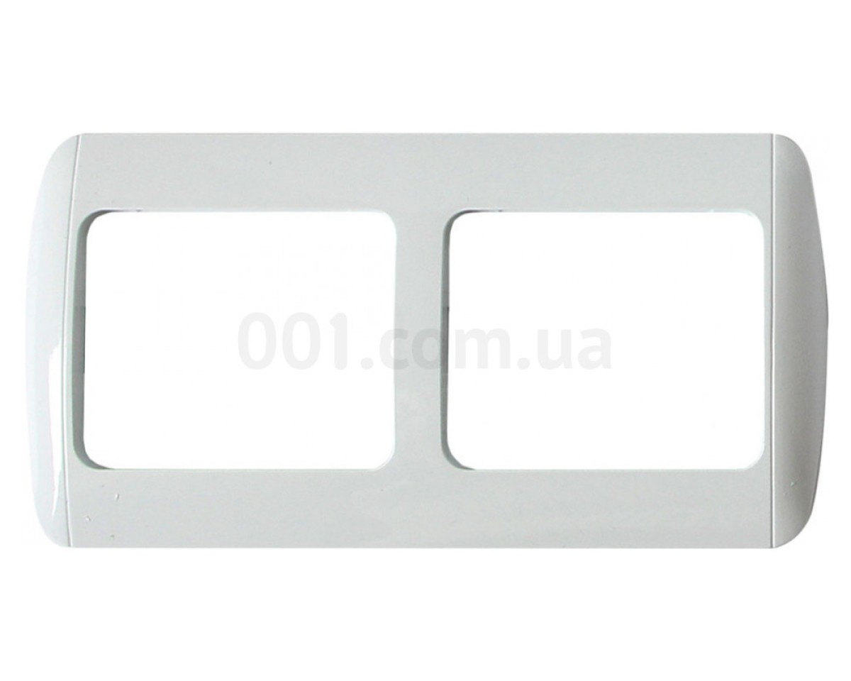 Рамка двохпостова горизонтальна біла e.install.stand.frame.2 серія e.standard, E.NEXT 98_78.jpg - фото 1