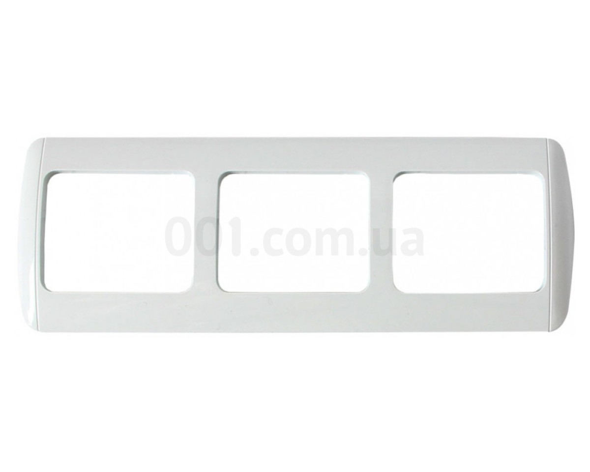 Рамка трьохпостова горизонтальна біла e.install.stand.frame.3 серія e.standard, E.NEXT 98_78.jpg - фото 1