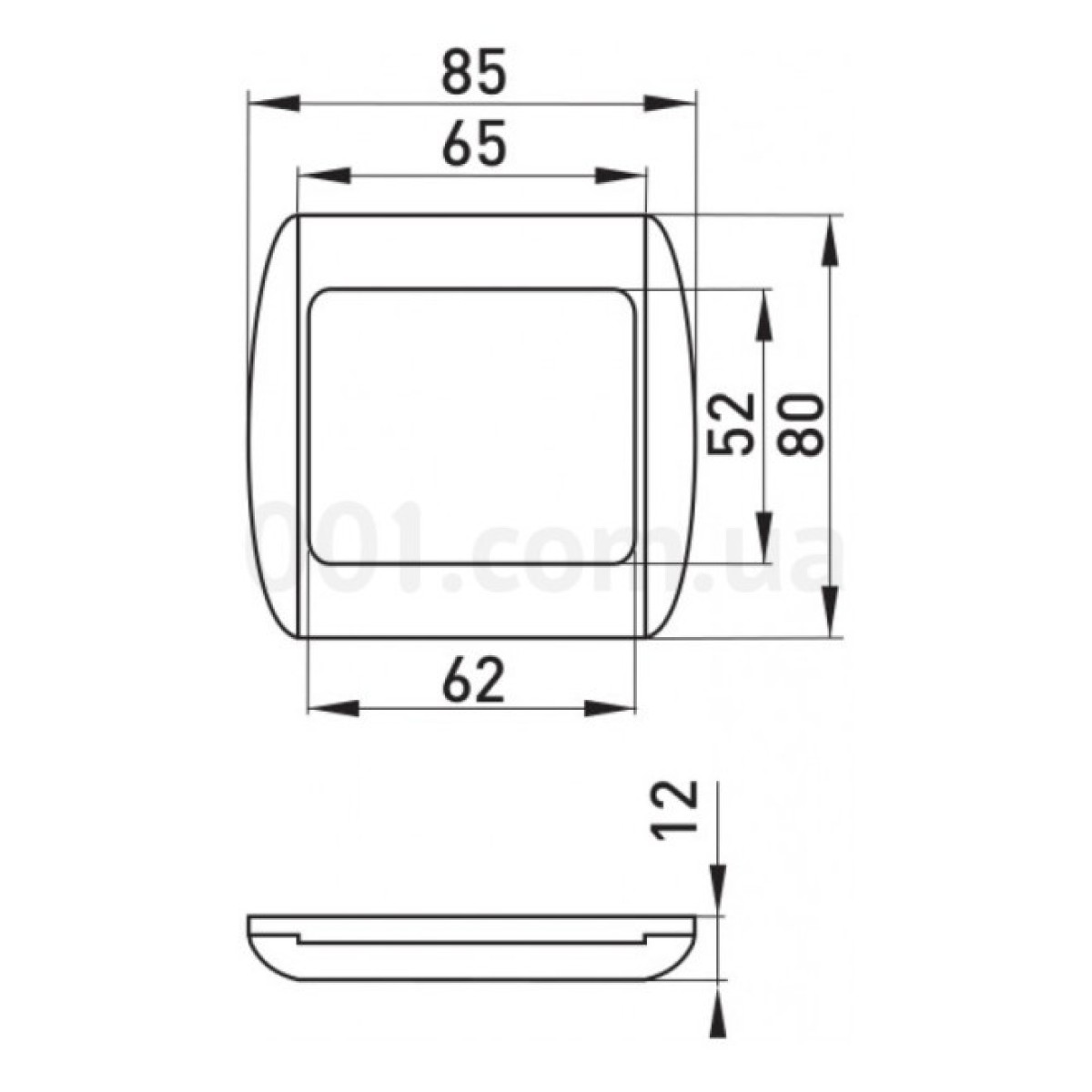 Выключатель двухклавишный белый e.install.stand.812 серия e.standard, E.NEXT 98_98.jpg - фото 2