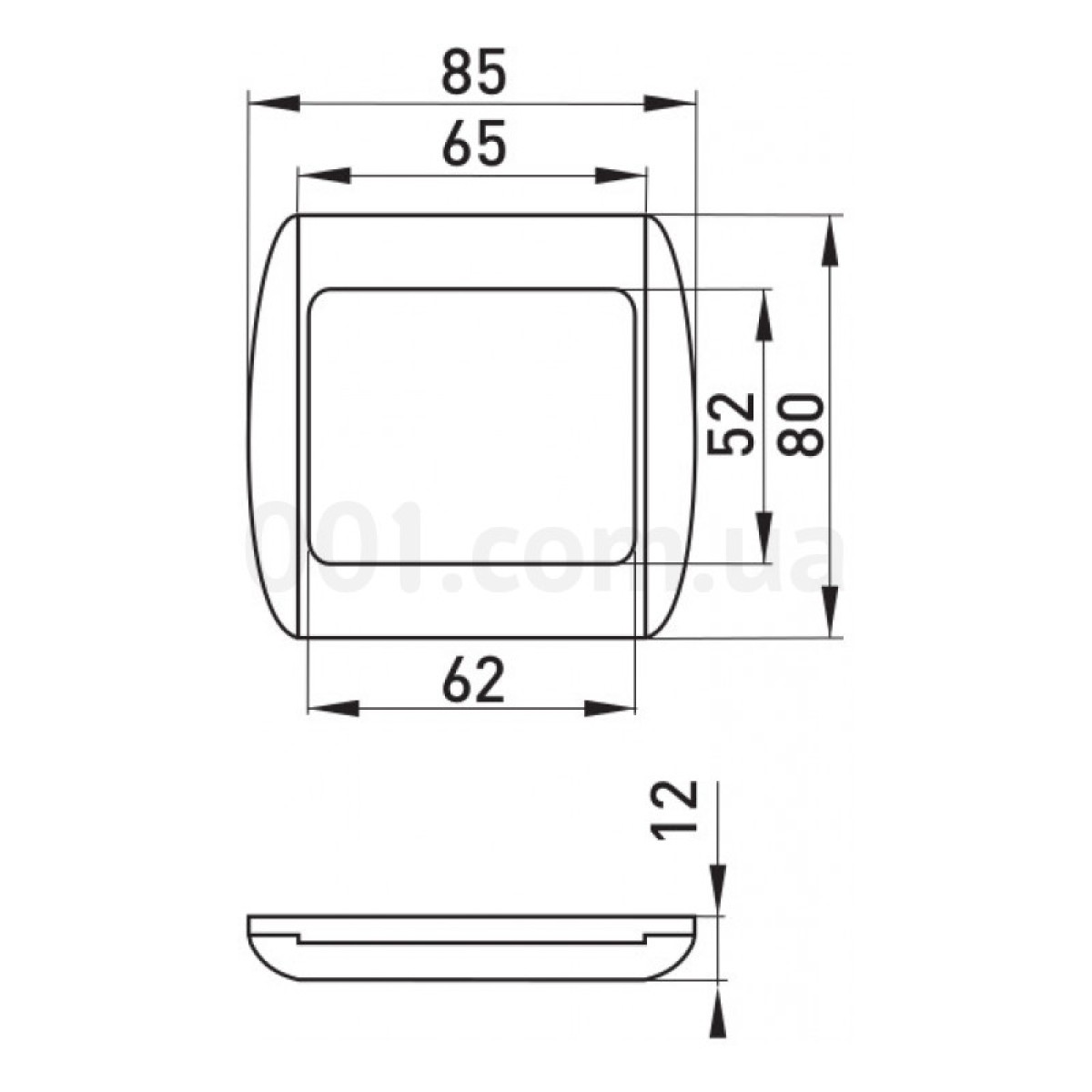 Выключатель одноклавишный для звонка белый e.install.stand.811D серия e.standard, E.NEXT 98_98.jpg - фото 2