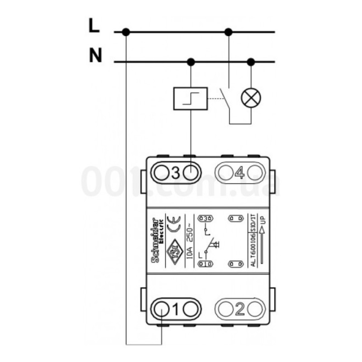 Выключатель 1-клавишный кнопочный кремовый EPH0700123 серия Asfora, Schneider Electric 98_98.jpg - фото 2
