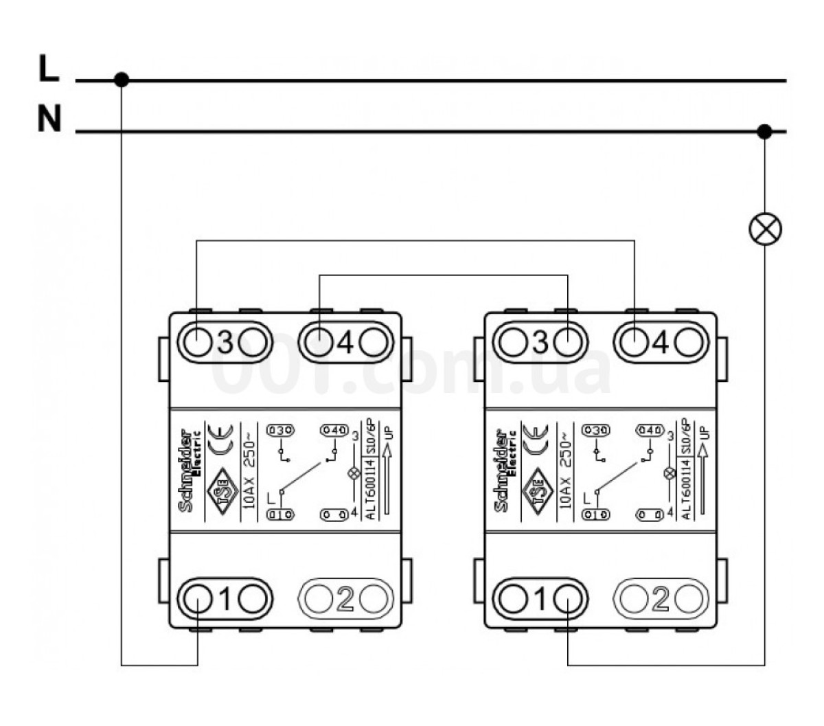 Выключатель 1-клавишный проходной с подсветкой кремовый EPH1500123 серия Asfora, Schneider Electric 98_86.jpg - фото 2