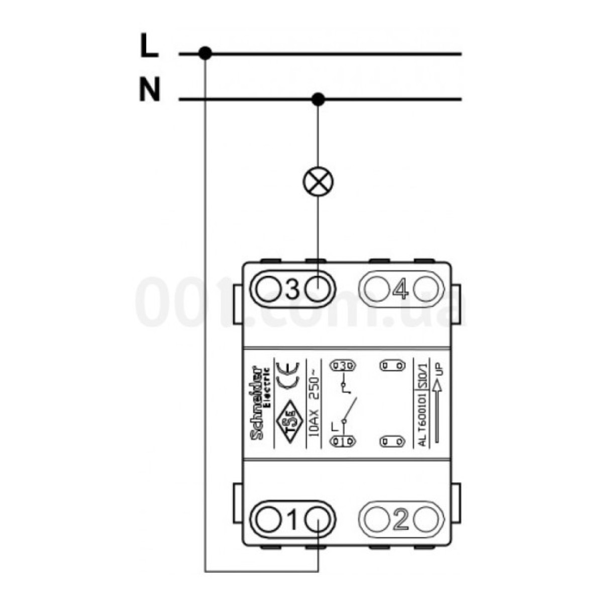 Вимикач 1-клавішний кремовий EPH0100123 серія Asfora, Schneider Electric 98_98.jpg - фото 3