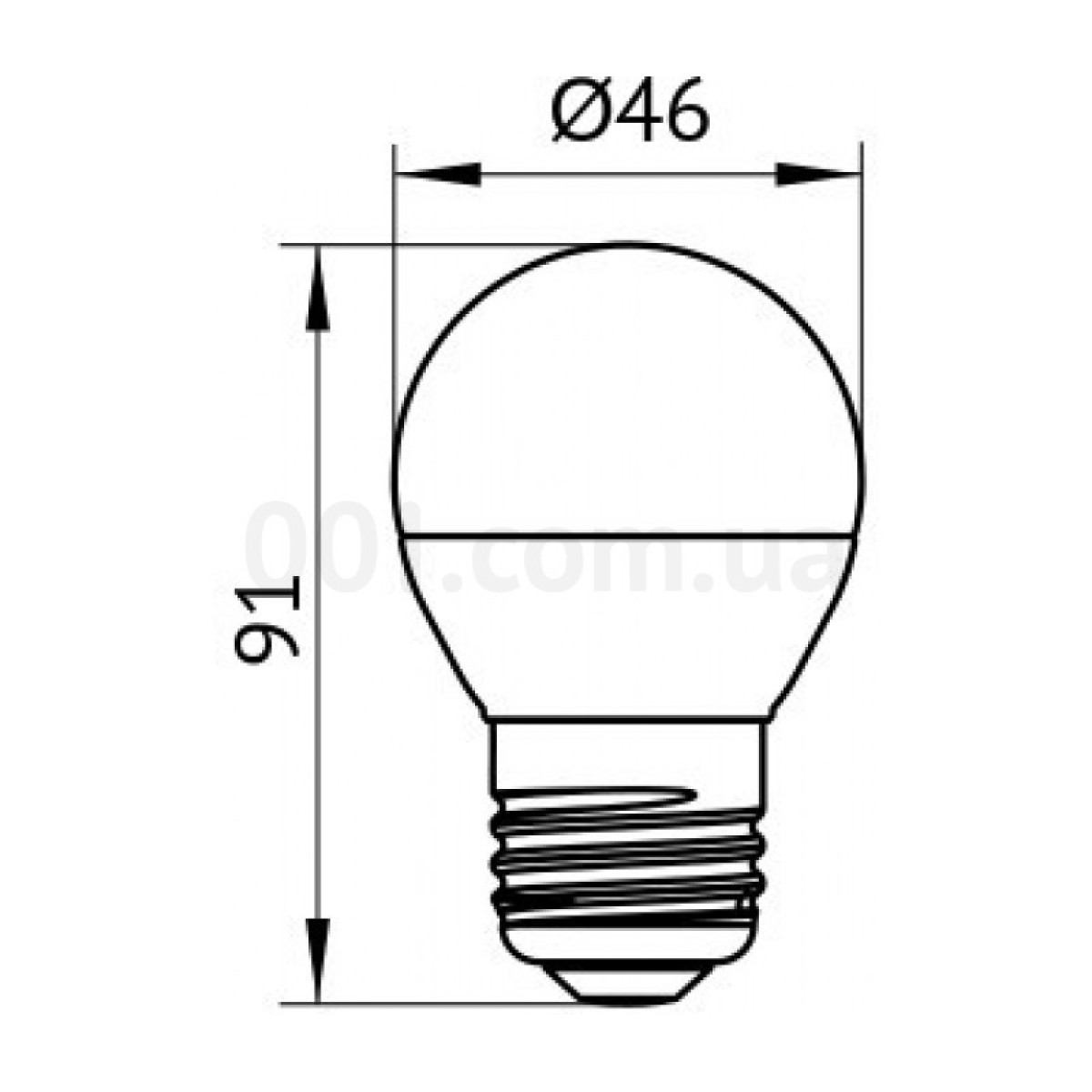 Світлодіодна лампа LED ALFA G45 (куля) 10 Вт 230В 6500К E27, IEK 98_98.jpg - фото 2