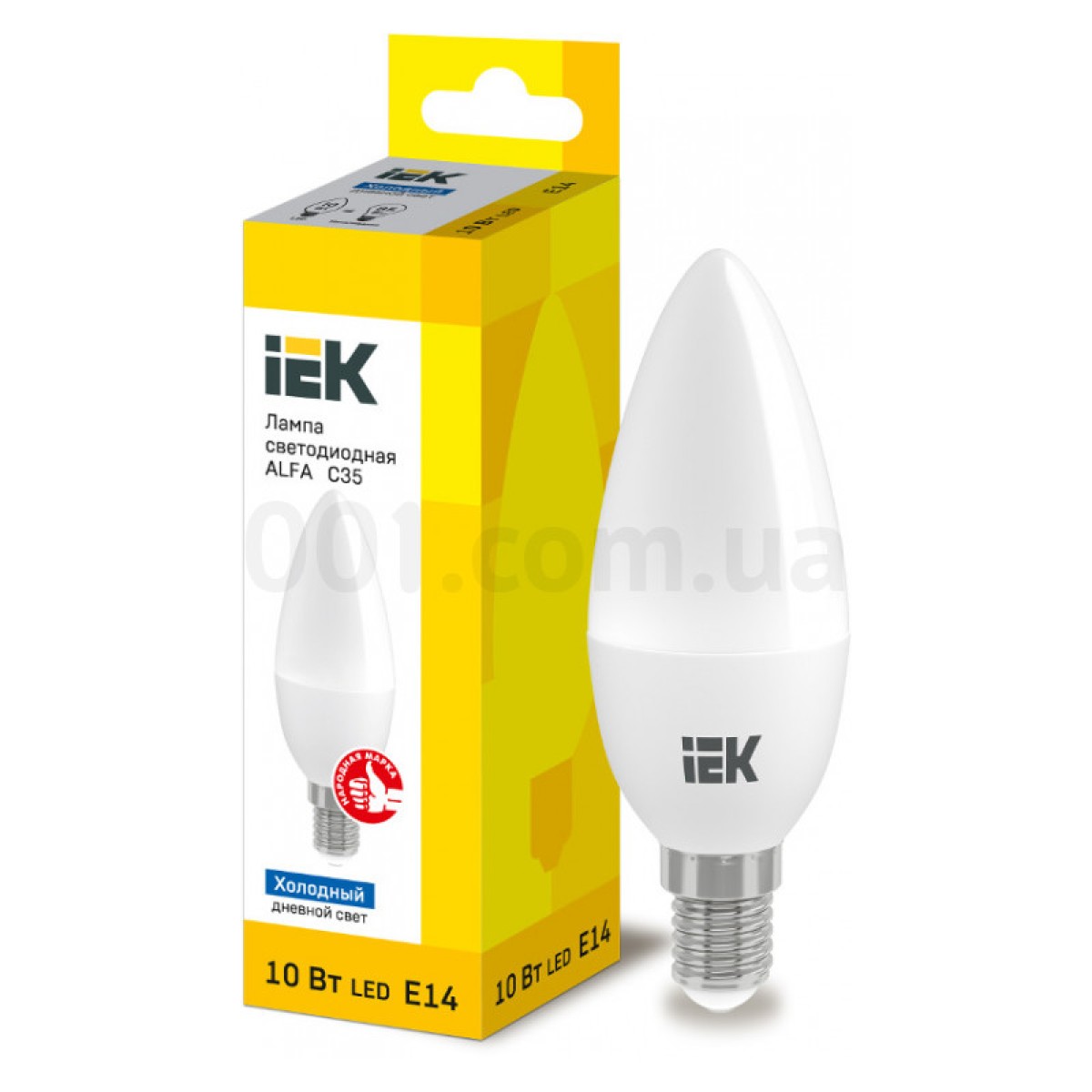 Светодиодная лампа LED ALFA C35 (свеча) 10 Вт 230В 6500К E14, IEK 256_256.jpg