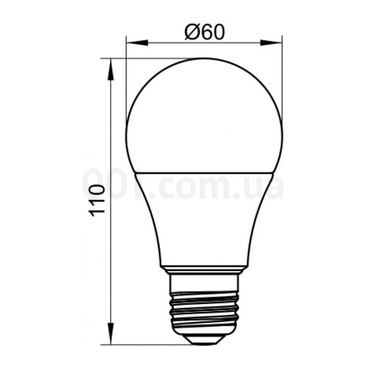 Світлодіодна лампа LED ALFA A60 (груша) 10 Вт 230В 4000К E27, IEK 98_98.jpg - фото 2