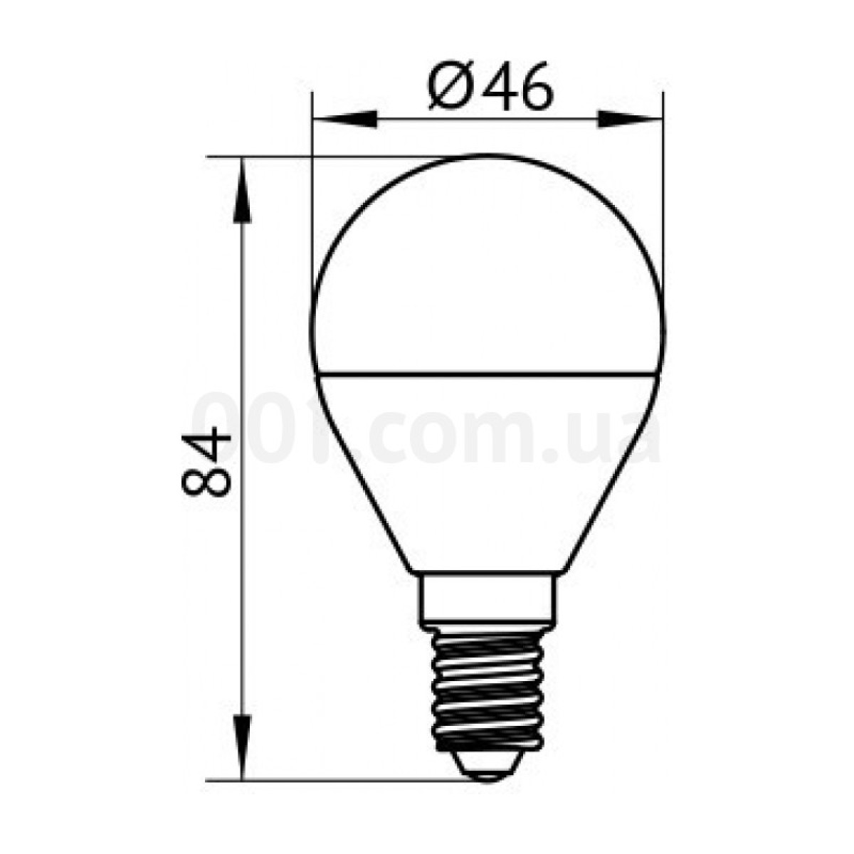 Світлодіодна лампа LED ALFA G45 (куля) 6 Вт 230В 4000К E14, IEK 98_98.jpg - фото 2