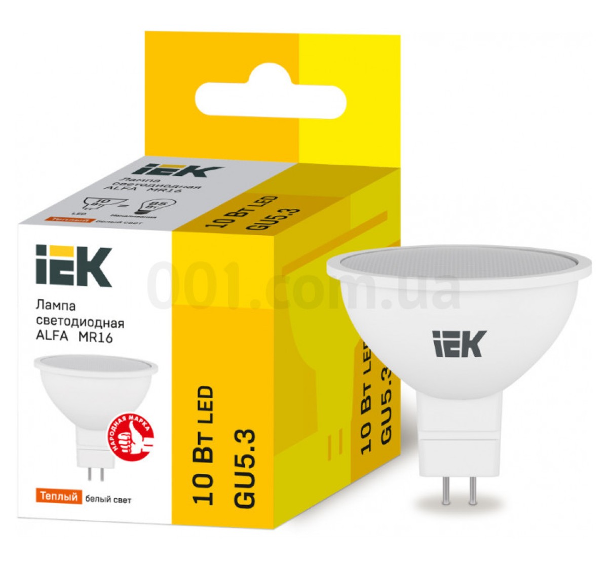 Світлодіодна лампа LED ALFA MR16 (софіт) 10 Вт 230В 3000К GU5.3, IEK 256_240.jpg