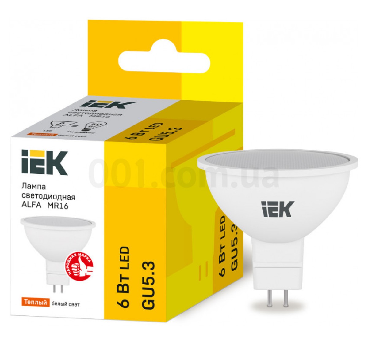 Світлодіодна лампа LED ALFA MR16 (софіт) 6 Вт 230В 3000К GU5.3, IEK 256_241.jpg