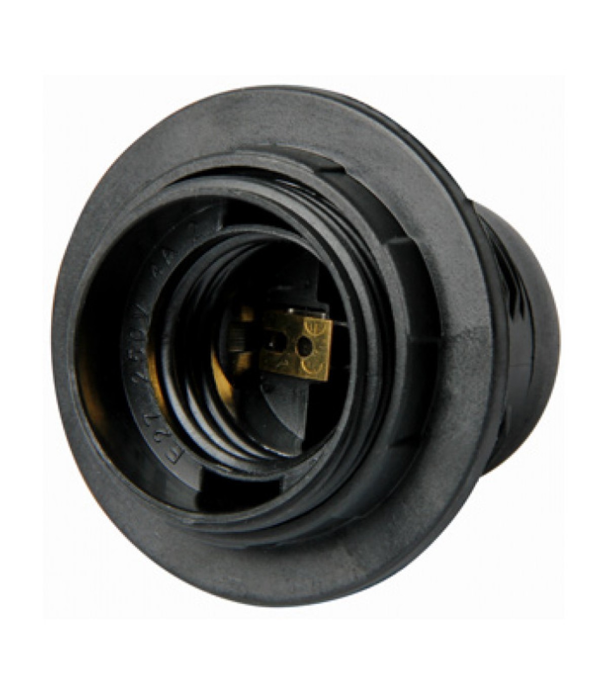 Патрон пластиковый E27 с гайкой черный e.lamp socket with nut.E27.pl.black, E.NEXT 256_292.jpg