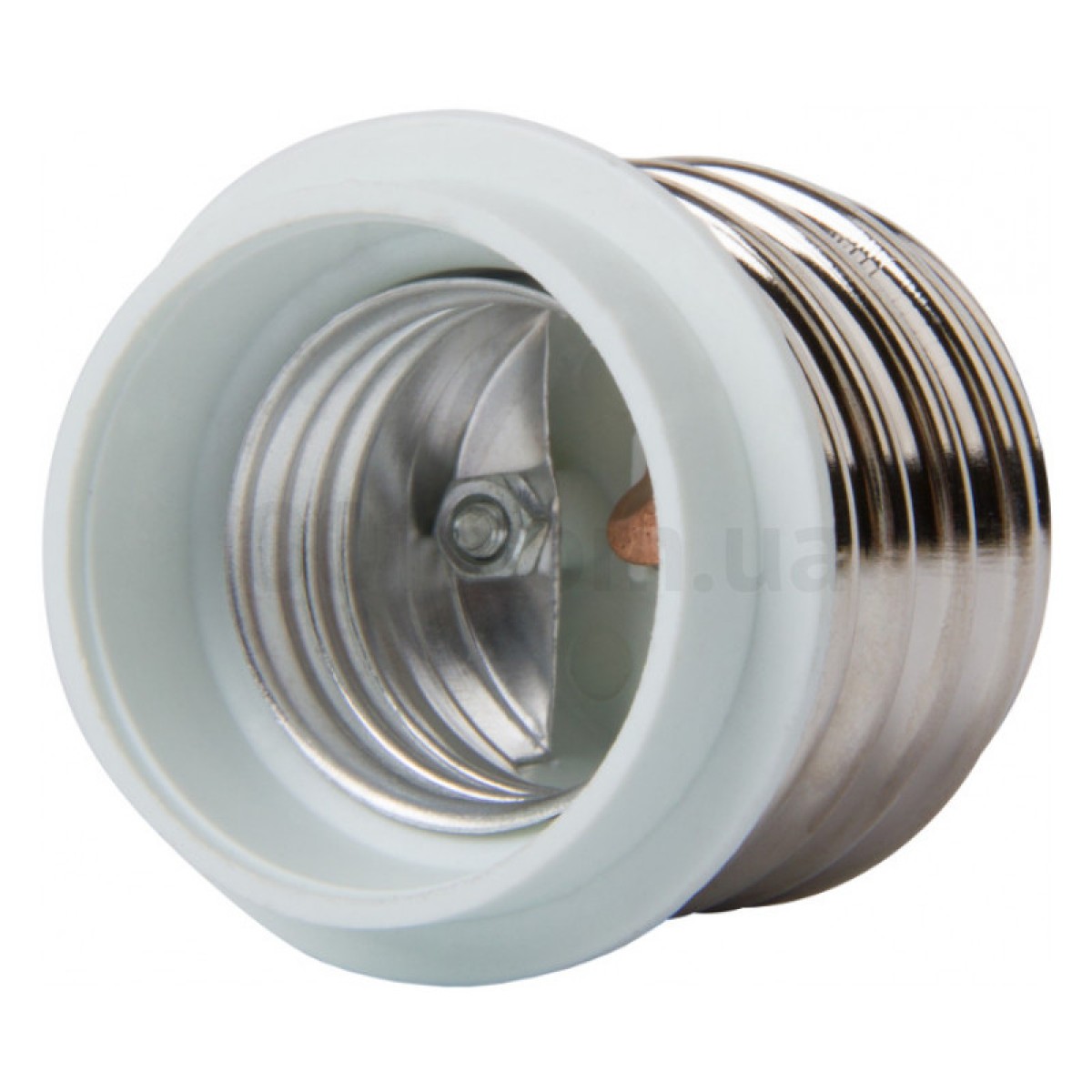 Переходник пластиковый c цоколя E40 на E27 белый e.lamp adapter.Е40/Е27.white, E.NEXT 256_256.jpg
