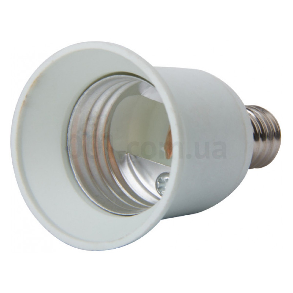Переходник пластиковый c цоколя E14 на E27 белый e.lamp adapter.Е14/Е27.white, E.NEXT 256_256.jpg