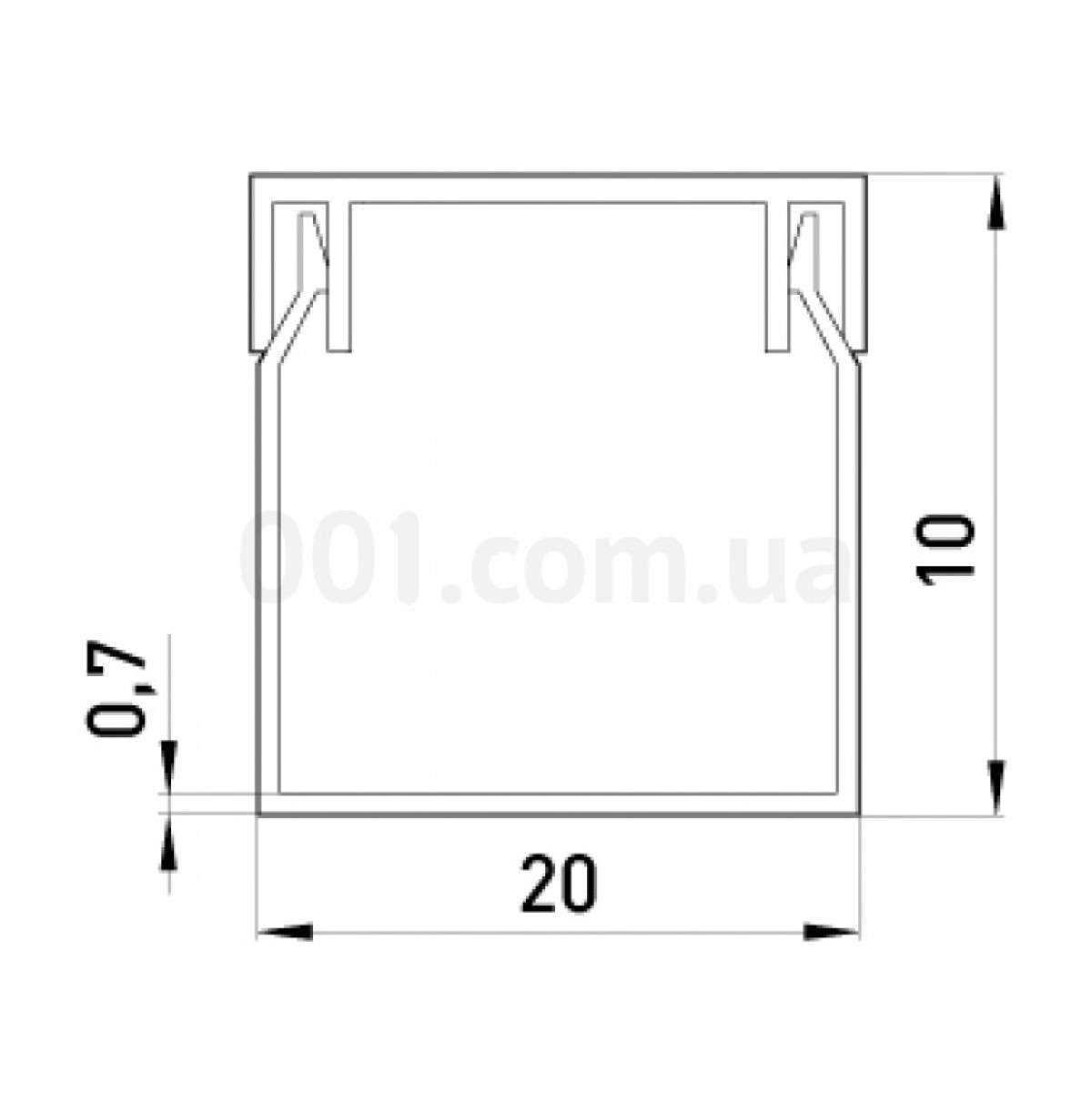 Короб кабельний пластиковий 20×10 мм (2 м) e.trunking.stand.20.10, E.NEXT 98_100.jpg - фото 2