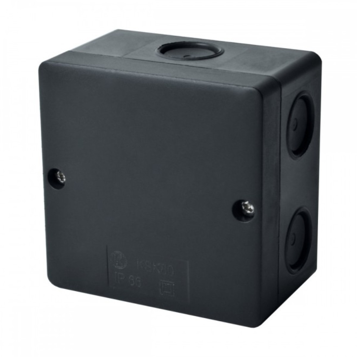 Коробка розподільча, зовнішня, пластик, 81х81х54 мм, IP66, без клем, чорна, KOPOS 256_256.jpg