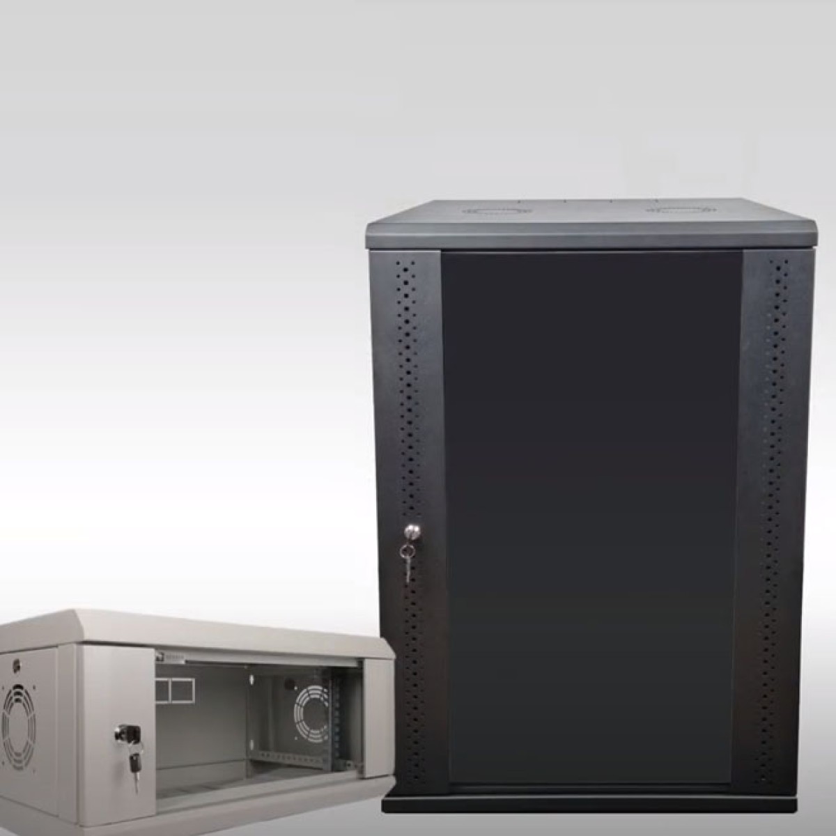 Серверный шкаф 6U, EServer 600х350х370 (Ш*Г*В), стекло, серый 98_98.jpg - фото 7