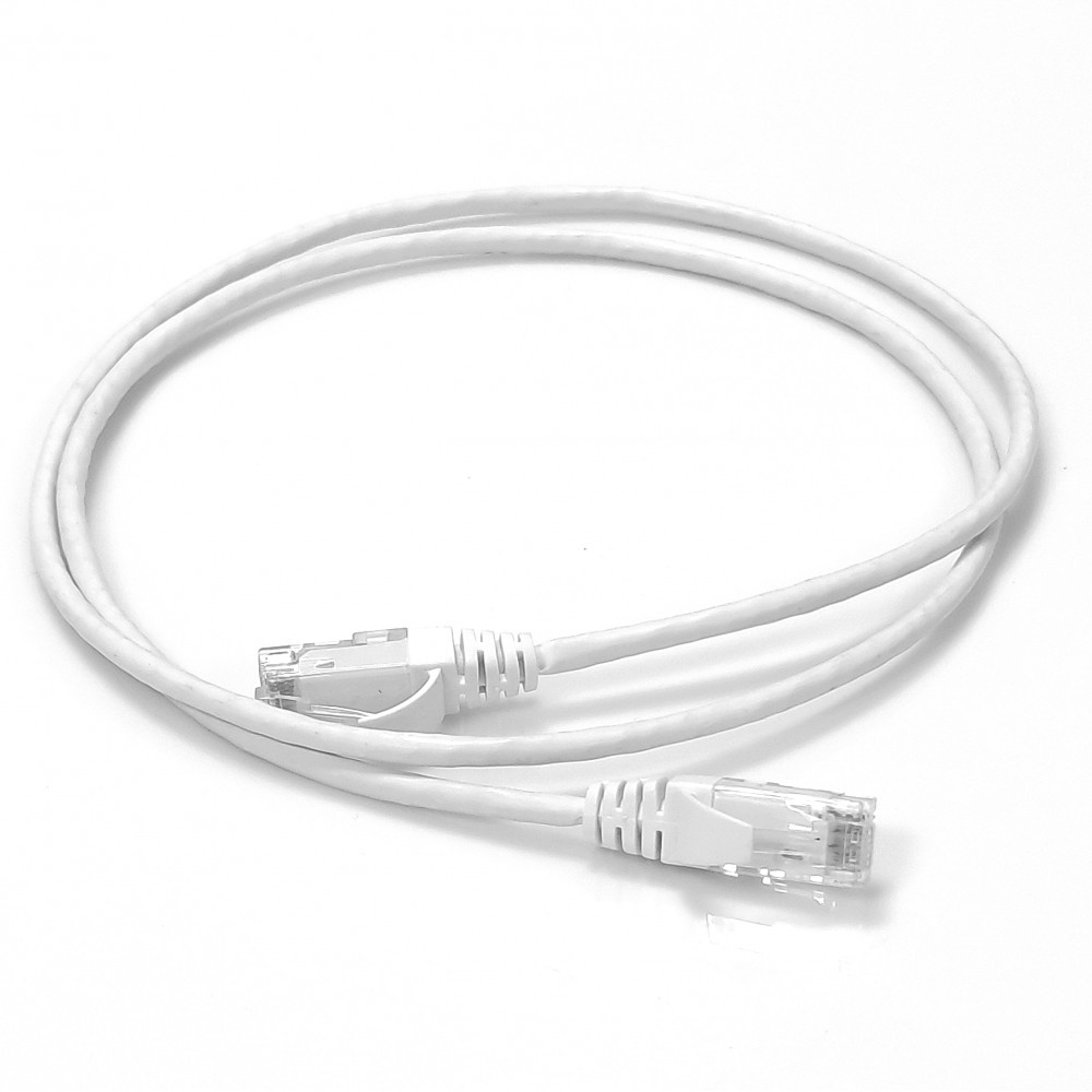 UU008073965 - Патч-корд кат. 6, 26AWG Slim, D4мм, RJ45-RJ45, белый, 1 м ...