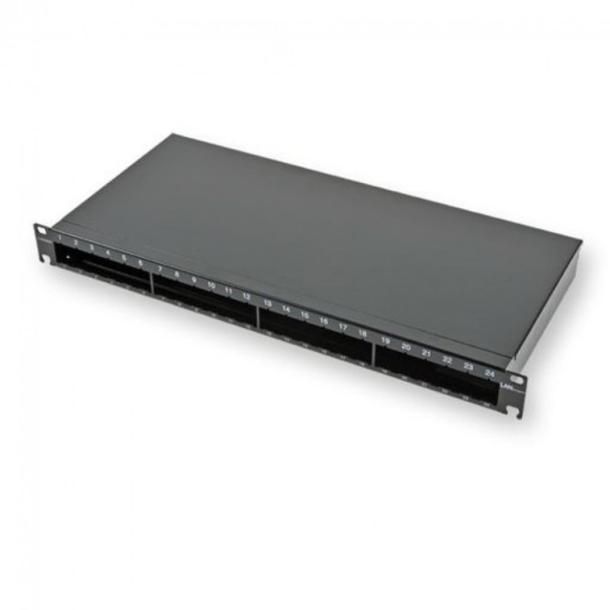 Не выдвижная патч-панель LANC под 24 модуля, 1U, 19",на 4 стандартных сплайс-кассеты,черная 256_256.jpg