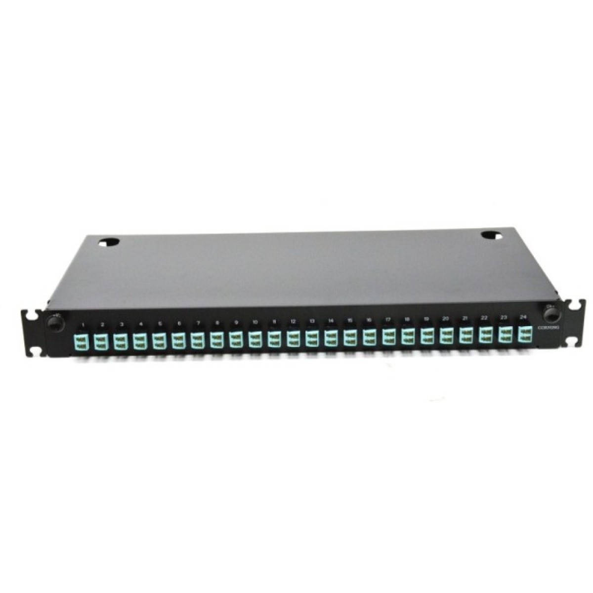 ВО патч-панель LAN1 з 24xLC Duplex адапт., 48 пігтейл., сплайс-касетами, MM, OM3/OM4, 1U, висувна, чорна, Corning 98_98.jpg - фото 5