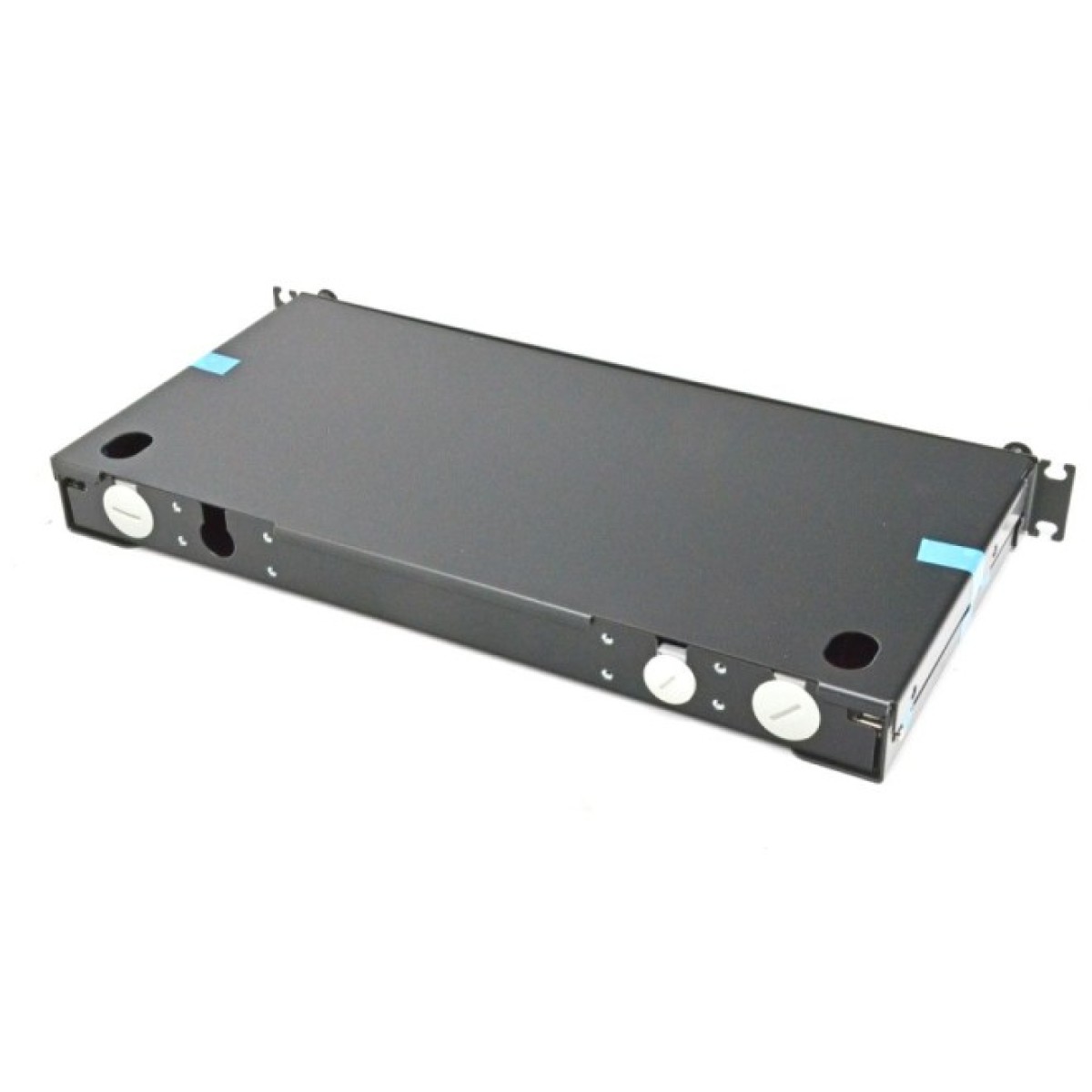 ВО патч-панель LAN1 с 6xLC Duplex адапт., 12 пигтейл., сплайс-кассетой, MM, OM3/OM4, 1U, выдвижная, черная, Corning 98_98.jpg - фото 2