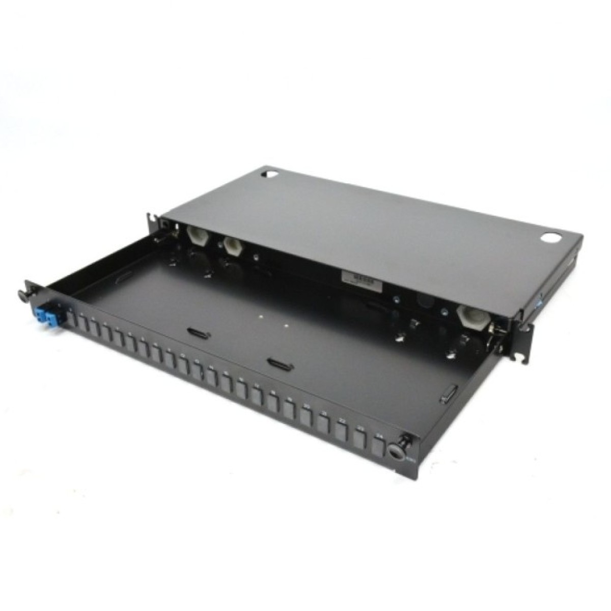 Патч-панель оптична висувна, 2xLC Duplex адаптери, SM, 1U, чорна, Corning 98_98.jpg - фото 1
