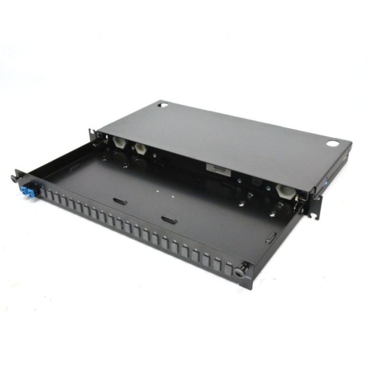 Патч-панель оптична висувна, 2xLC Duplex адаптери, SM, 1U, чорна, Corning 98_98.jpg - фото 8