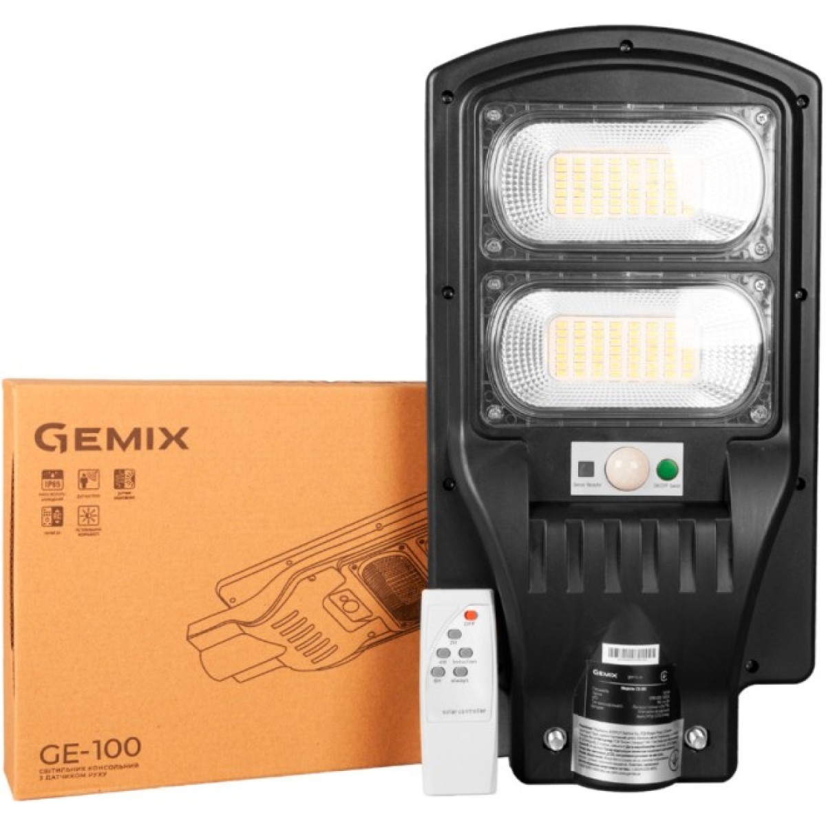 Прожектор LED на сонячній батареї 100W 6000К IP65 Gemix (SGEGMX100WSTD) 98_98.jpg - фото 7