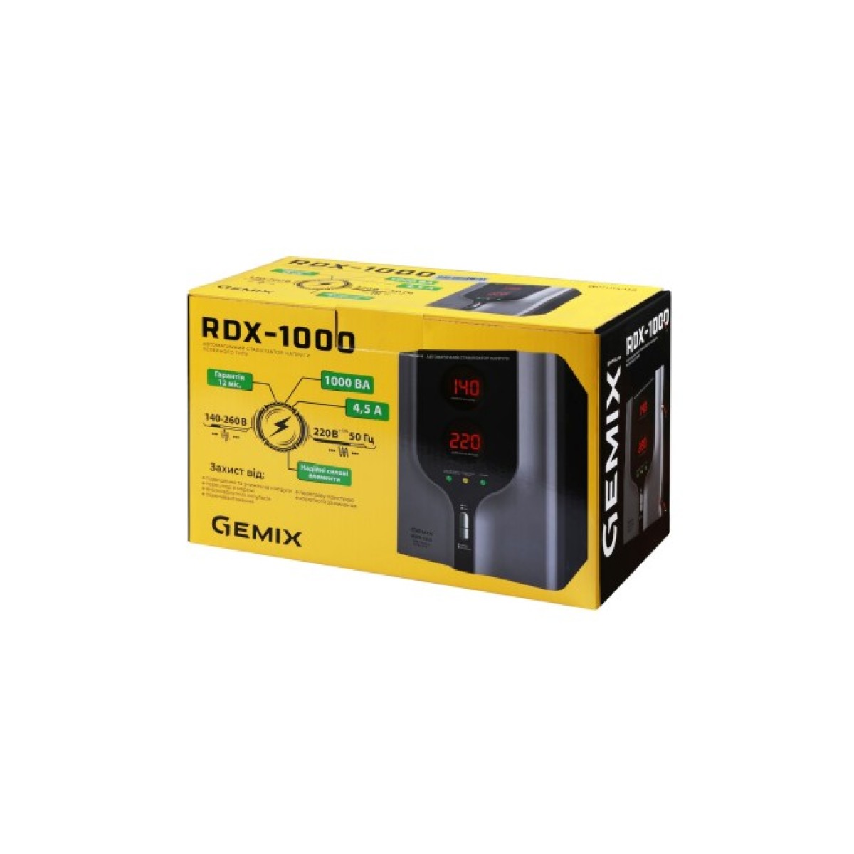 Стабілізатор напруги Gemix RDX-1000 98_98.jpg - фото 4