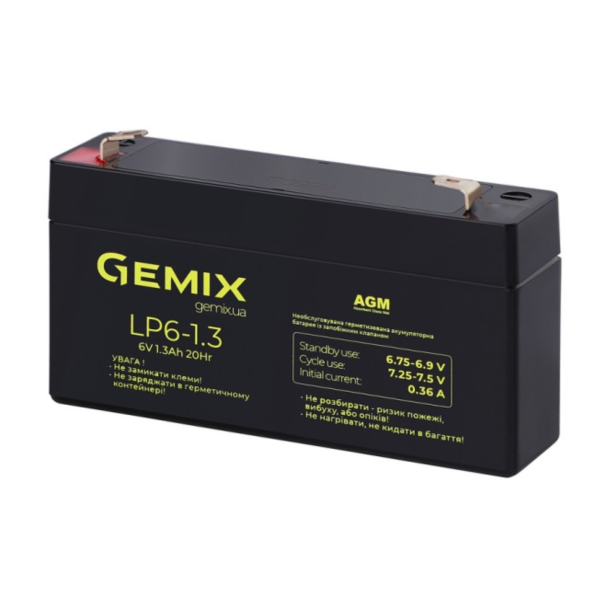 Акумуляторна батарея Gemix LP6-1.3F1 98_98.jpg - фото 2