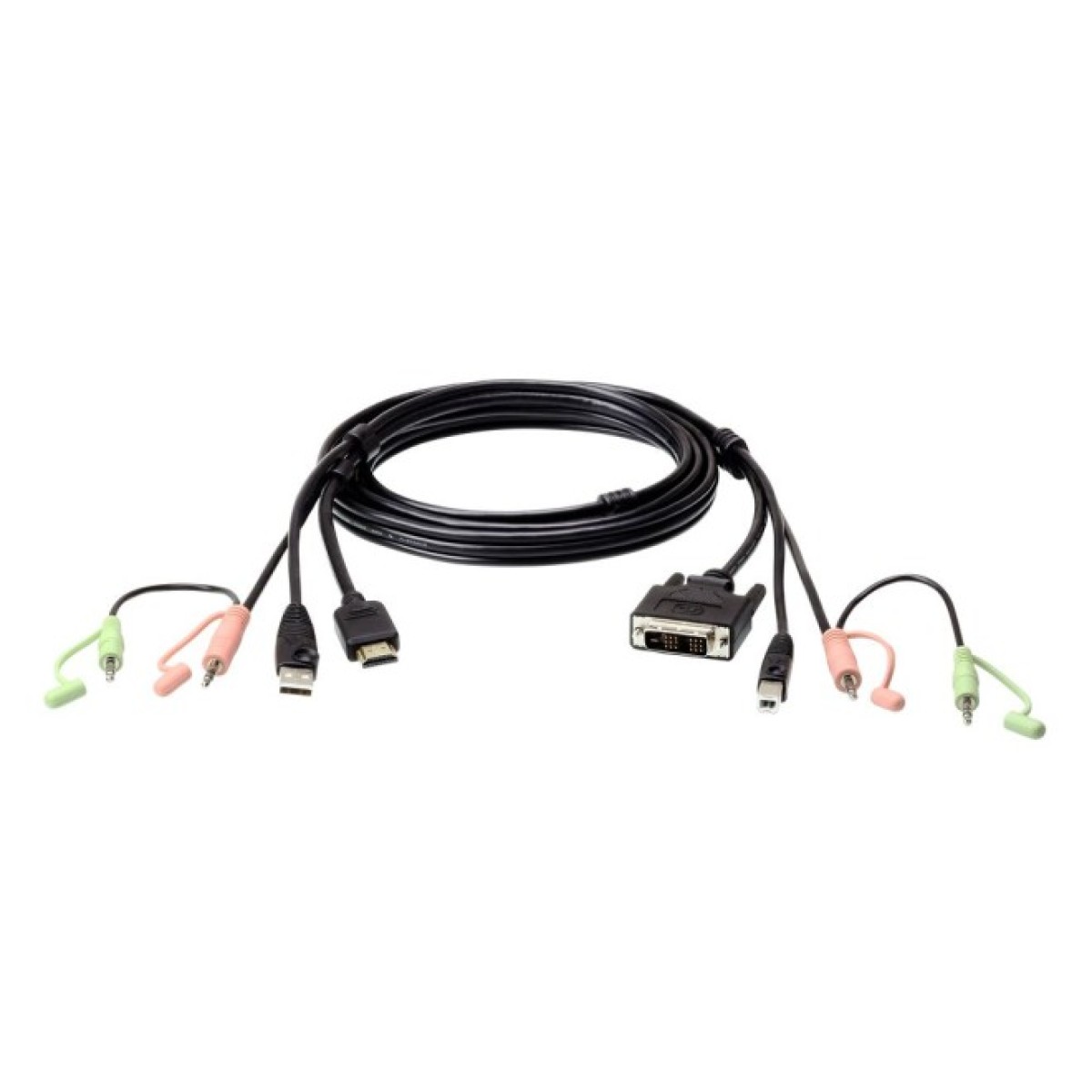 KVM-кабель с интерфейсами передачи звука, USB, HDMI - DVI-I (1.8м) ATEN 2L-7D02DH 256_256.jpg