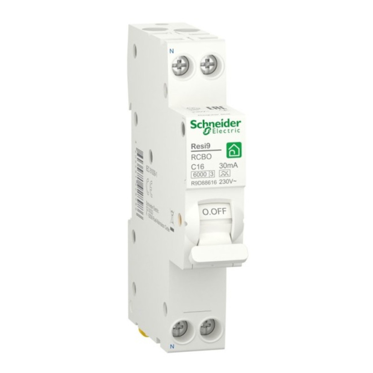 Диференційний автоматичний вимикач RESI9 6кА 1M 1P+N 16A хар-ка C 30мА тип А, Schneider Electric 256_256.jpg