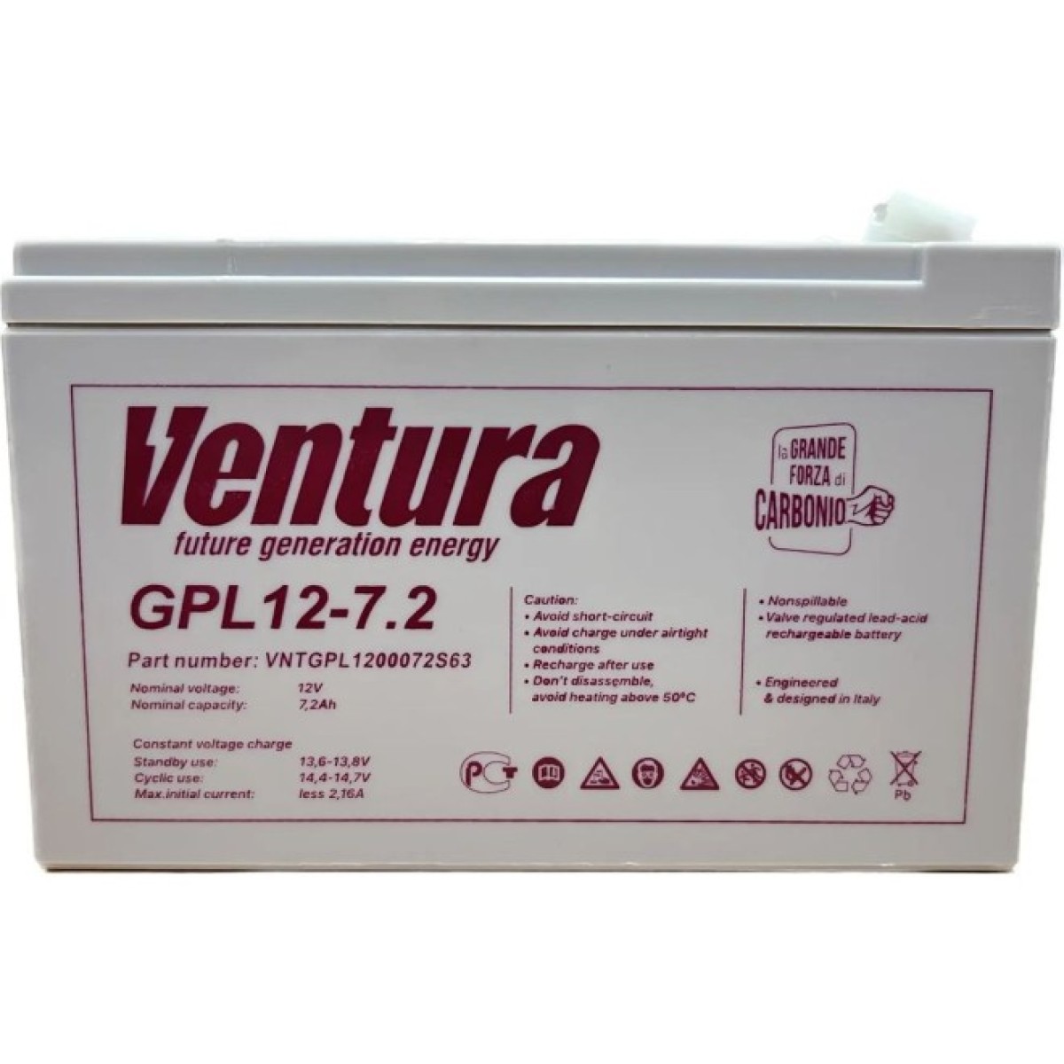 Аккумуляторная батарея Ventura GPL 12-7,2 98_98.jpg - фото 1