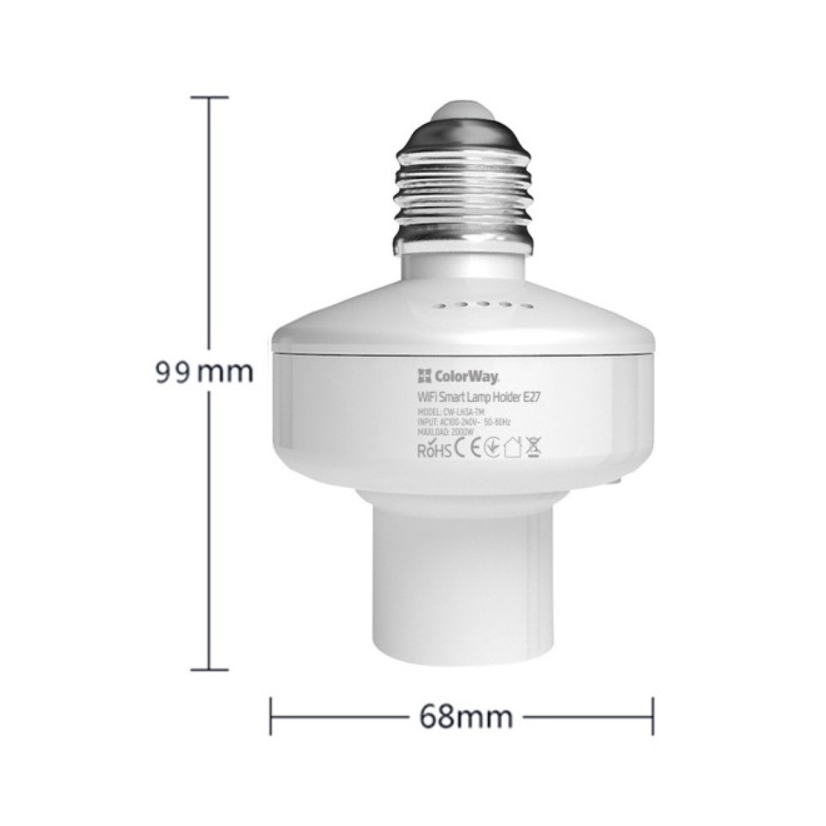 Розумна лампочка ColorWay Wi-Fi Smart Lamp Holder E27 (CW-LH3A-TM) 98_98.jpg - фото 9