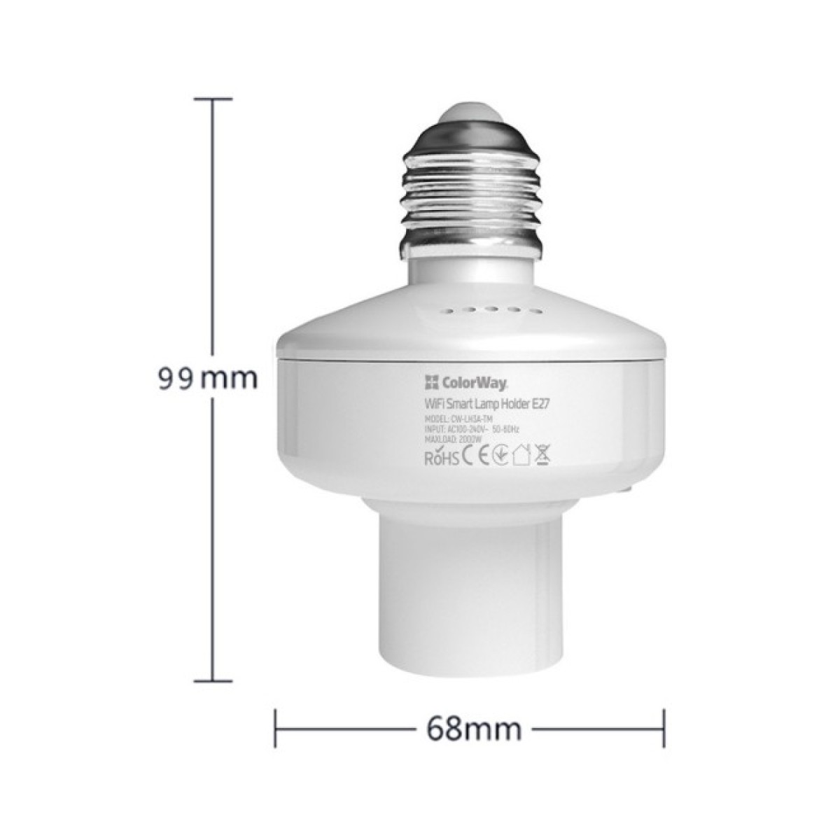 Умная лампочка ColorWay Wi-Fi Smart Lamp Holder E27 (CW-LH3A-TM) 98_98.jpg - фото 9