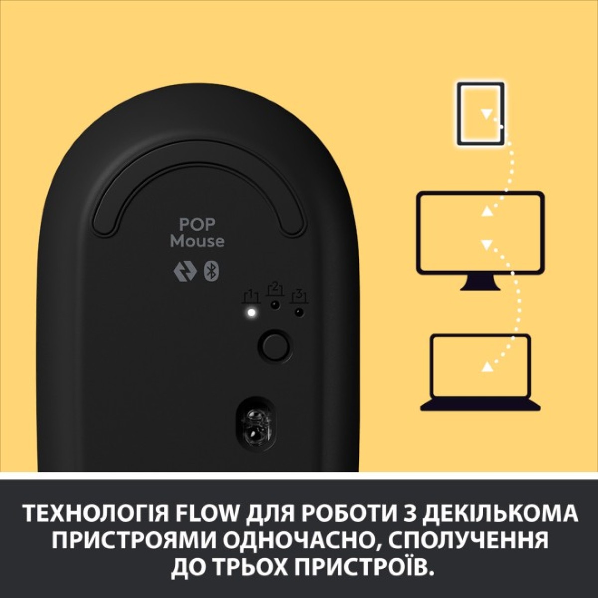Мышка Logitech POP Mouse Bluetooth Blast Yellow (910-006546) 98_98.jpg - фото 3