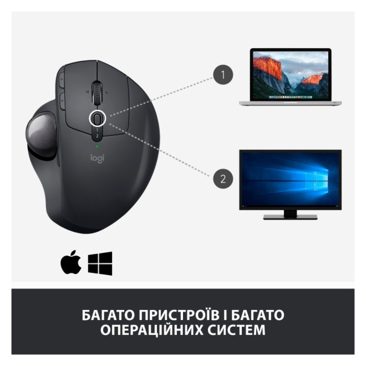 Мышка Logitech MX Ergo Bluetooth Graphite (910-005179) 98_98.jpg - фото 4